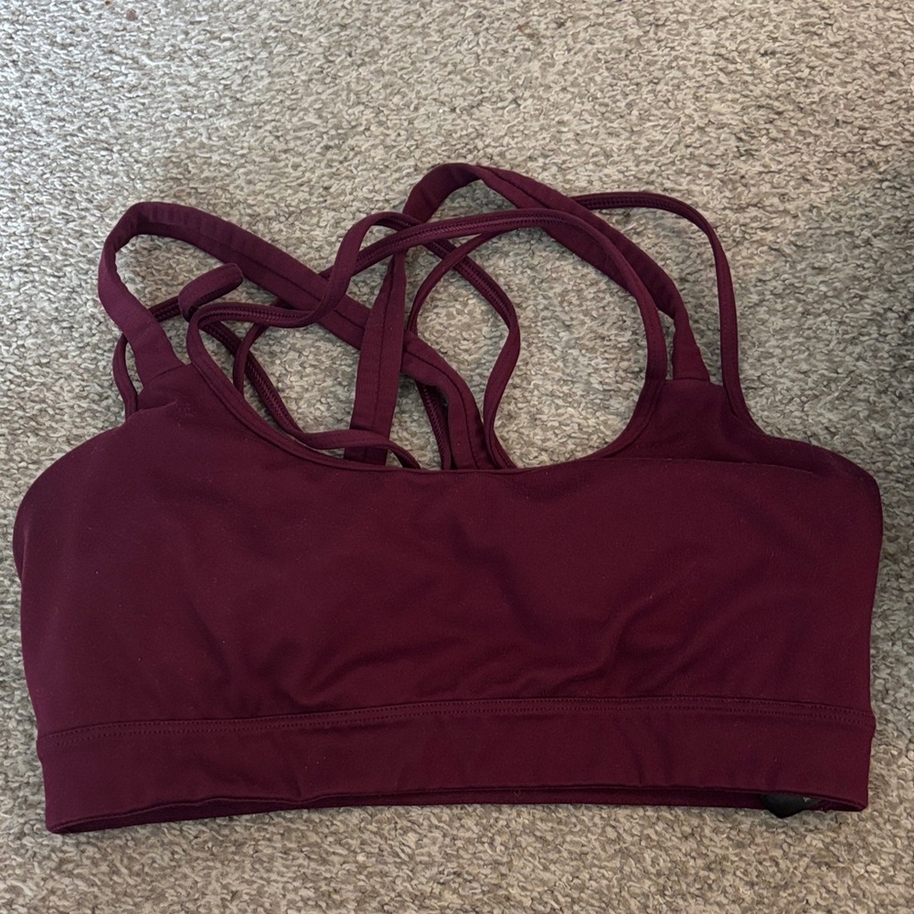 Stylish Burgundy Sports Bra